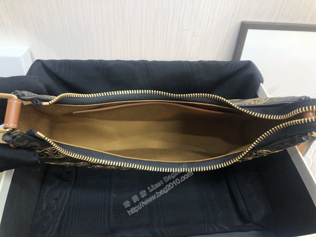 Celine專櫃2022新顏色TRIOMPHE AVA標誌印花心形刺繡腋下包 賽琳520限定系列腋下包 sldj2455